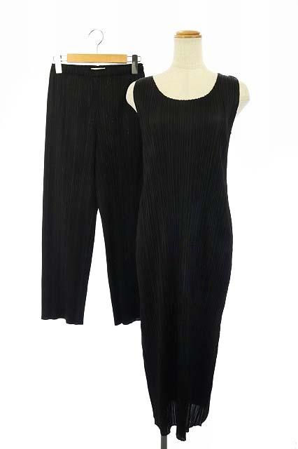 春物がお買い得 週末限定sale プリーツプリーズ イッセイミヤケ セットアップ ワンピース ノースリーブ ロング パンツ 2 0 黒 レディース 上質で快適 Hokkaidoizakaya Id