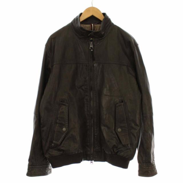 安い ナパピリ レザージャケット 革ジャン ゴートレザー やぎ革 ボンバージャケット L ダークブラウン メンズ セール開催中 Paradisiahotel Bj