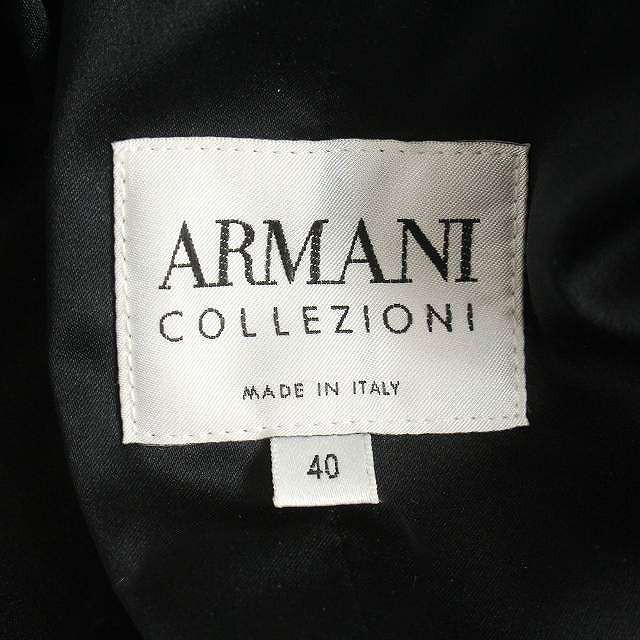 【中古】アルマーニ コレツィオーニ ARMANI COLLEZIONI テーラードジャケット 羽織 総柄 ウール 40 L 黒 グレーの通販は