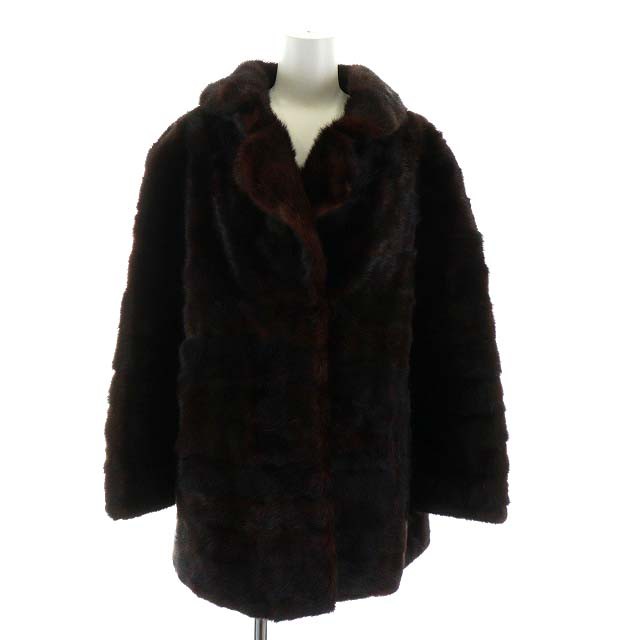 ムーンバットファー moon bat fur 毛皮コート ロング丈 ミンク 13 L 茶
