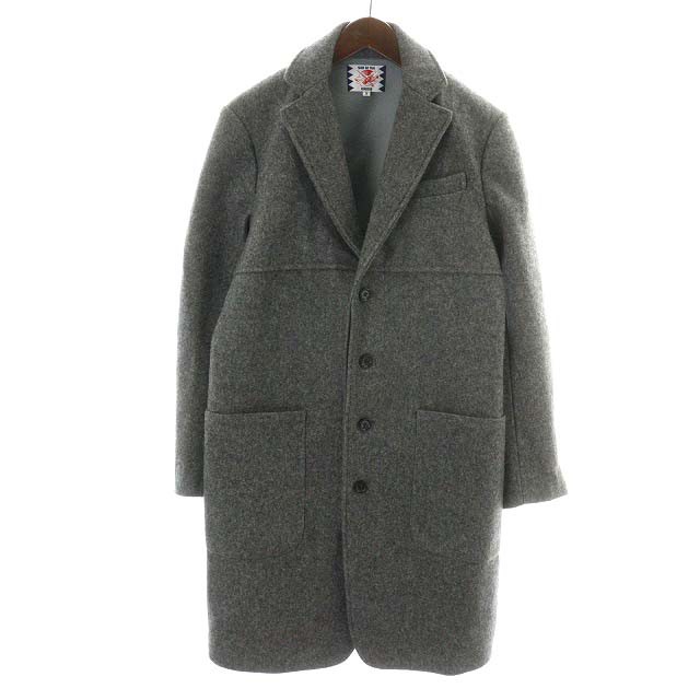 【中古】サノバチーズ 17AW Winchester Coat チェスターコート ロング丈 ウール メルトン S グレー