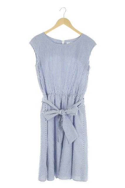 中古 ギャラリービスコンティ Gallery Visconti ワンピース ストライプ 半袖 ロング フレア 2 青 白 レディースの通販はau Wowma ワウマ 会員クーポン対象 ブランド古着のベクトル 商品ロットナンバー