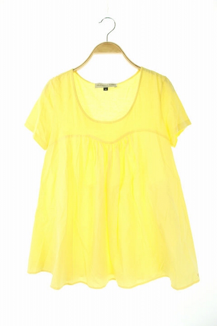 中古 マドモアゼルタラ Mademoiselle Tara カットソー Tシャツ 切替 異素材 半袖 38 黄 Ao Os レディースの通販はau Wowma ワウマ ブランド古着のベクトル 商品ロットナンバー