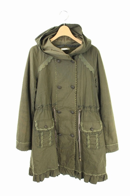 中古 アクシーズファム Axes Femme コート ボアライナー付き フード L 緑 カーキ Kn Os レディースの通販はau Pay マーケット ブランド古着のベクトル 商品ロットナンバー