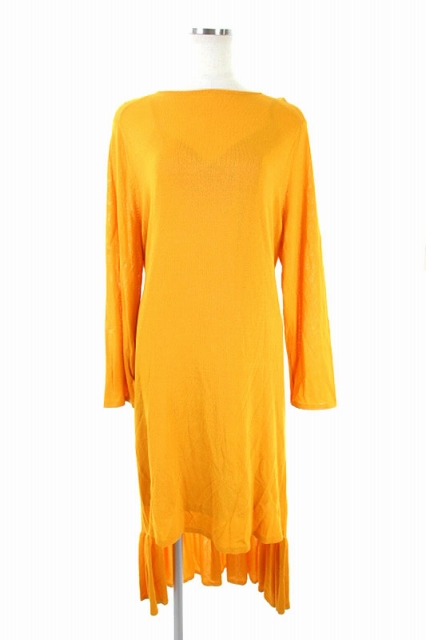 中古 ミラオーウェン ニットワンピース ロング 長袖 バックテール フリル インナー付き 0 オレンジ レディースの通販はau Pay マーケット ブランド古着のベクトル 商品ロットナンバー