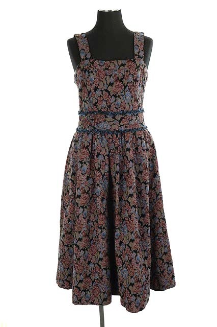 中古 Lily Brown 17aw ゴブランワンピース ひざ丈 キャミソール 花柄 刺繍 バックリボン F 黒 赤 青 レディースの通販はau Pay マーケット ブランド古着のベクトル 商品ロットナンバー