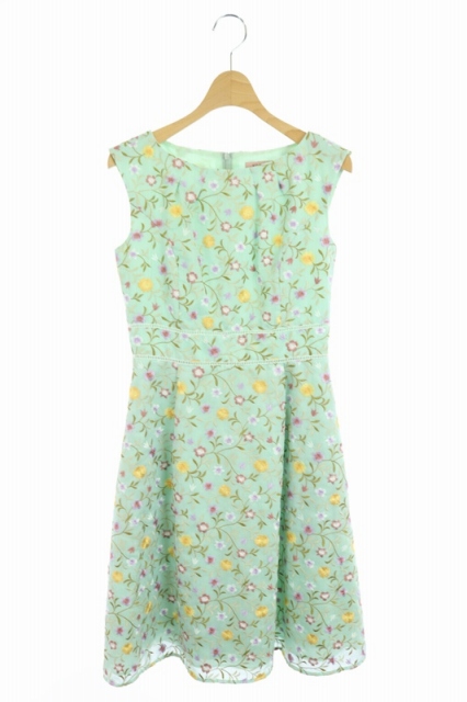 オープニング大放出セール Tocca ss Flower Friends ドレス ワンピース ひざ丈 ノースリーブ 花柄 刺繍 00 ミントグリーン レディース 21年春夏再販 Arnabmobility Com