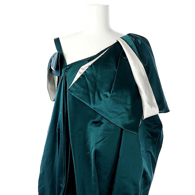 新品 プラダ Prada ワンピース シルク ショルダーリボン ドレス 膝丈 40 緑 Ao Os レディース 50 Off Olsonesq Com