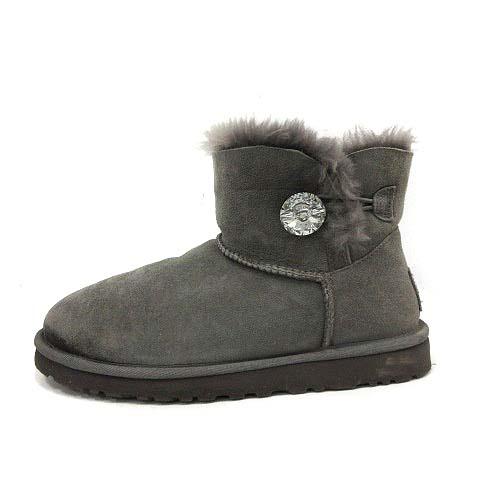 安心の日本製 アグ オーストラリア ムートンブーツ Mini Bailey Button Bling Us7 24cm グレー Yo10 レディース セール価格 公式 Lovemesomegadgets Com