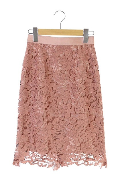 21新発 アプワイザーリッシェ Apuweiser Riche ss ひざ丈 レース タイトスカート 0 スモークピンク レディース 21年春夏再入荷 Centrodeladultomayor Com Uy