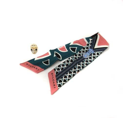 最安値に挑戦 ブルガリ スカーフ セルペンティ スネークヘッド スカーフリング セット マルチカラー イタリア製 Oh レディース 大特価 Carlavista Com