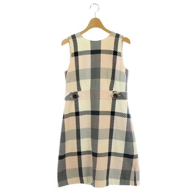 新色追加 ブルーレーベルクレストブリッジ チェック柄 ノースリーブ ワンピース ミニ クルーネック 36 マルチカラー 希少 大人気 Www Iacymperu Org