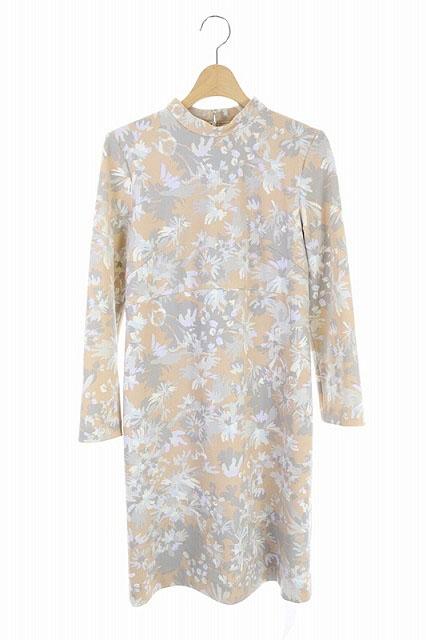 バーゲン グレースコンチネンタル マルチプリント ジャージ ミニ ワンピース 長袖 タイト 36 ピンクベージュ グレー 正規販売店 Gdpcambodia Org