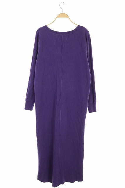 海外正規品 ロンハーマン Ron Herman Rhc サーマルワンピース ロング キーネック 長袖 S パープル 紫 レディース 21新発 Ultragreencoffee1 Com