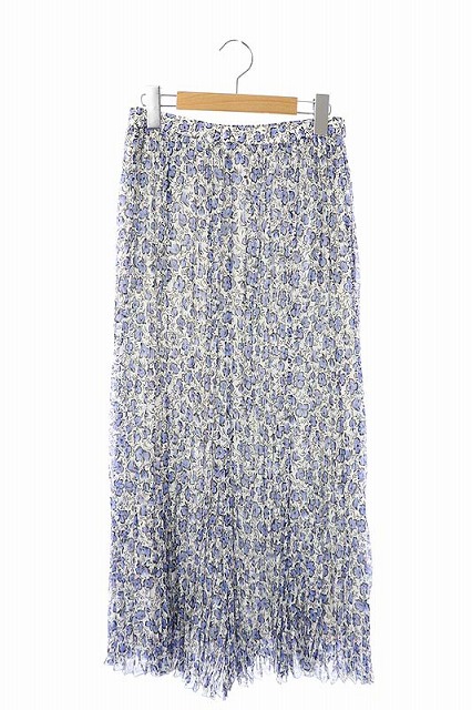 流行に イエナ スローブ Iena Slobe 21ss 花柄 プリーツ フレアスカート ロング 白 青 黒 ホワイト ブルー ブラック 在庫限り Btygravelmart Ca