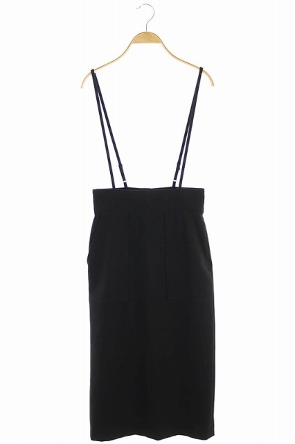 日本産 アルアバイル 19aw ポリエステルツイルサロペットスカート ワンピース ミモレ丈 タイト 1 黒 レディース 21正規激安 Iphonepremium Com Br