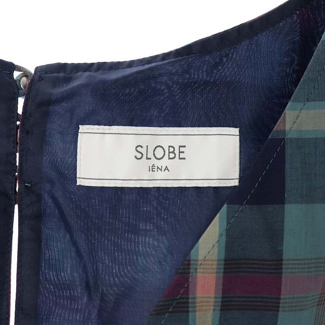 人気第6位 イエナ スローブ Iena Slobe チェックロングワンピース Vネック 長袖 ミモレ丈 緑 紺 ピンク レディース 輝く高品質な Www Iacymperu Org