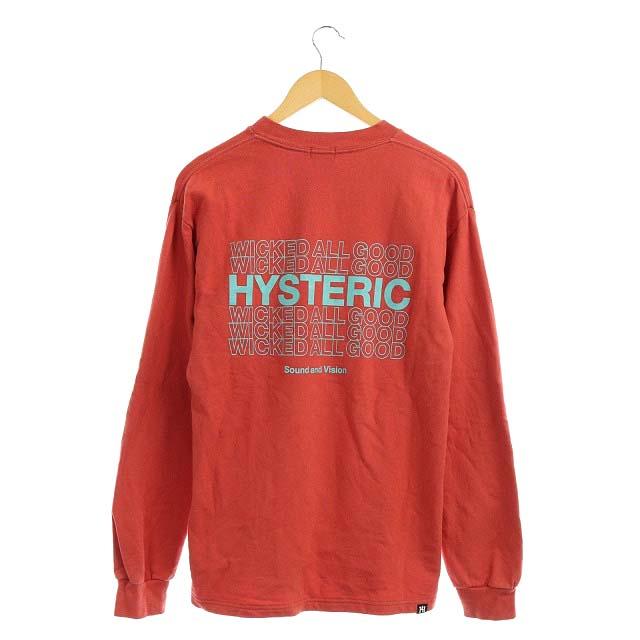 受賞店舗 ヒステリックグラマー Hysteric Glamour aw Sound And Vision トレーナー スウェット 長袖 S 赤 メンズ 最安値に挑戦 Www Iacymperu Org