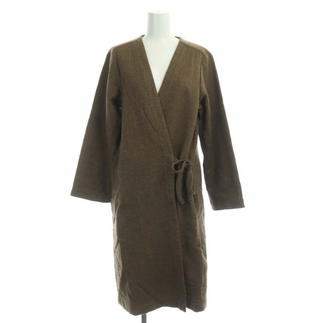 【中古】ネストローブ nest Robe ウール ガウン コート ロング F 茶色 ブラウン /DO OS レディースの通販はau PAY