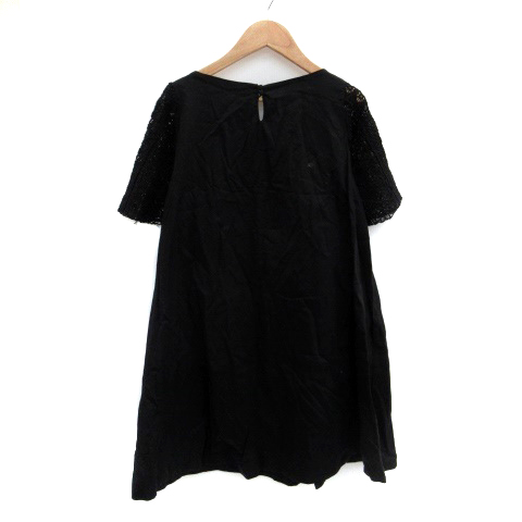 中古 ビュルデサボン Bulle De Savon ワンピース ラウンドネック 半袖 ミニ丈 レース F 黒 ブラック レディースの通販はau Pay マーケット ブランド古着のベクトル 商品ロットナンバー