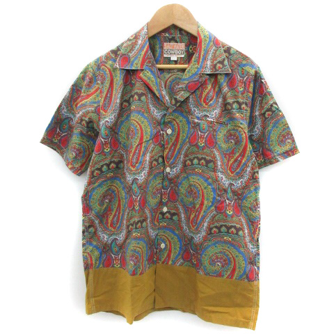 中古 ソルトウォーターカウボーイ シャツ カジュアル 半袖 オープンカラー ペイズリー柄 グリーン ブルー メンズの通販はau Pay マーケット ブランド古着のベクトル 商品ロットナンバー