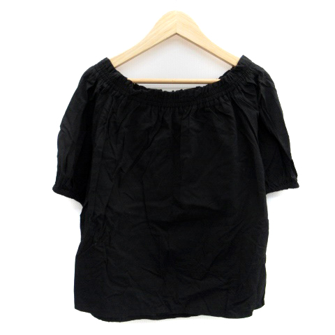 中古 リミットレスラグジュアリー ブラウス カットソー オフショルダー レディース オーバーサイズ 五分袖 黒 価格