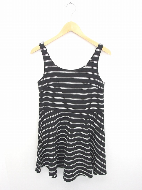 中古 ルーミーズ Roomy S ワンピース ひざ丈 ボーダー フレア ノースリーブ F 黒 白 ブラック ホワイト Tt10 レディースの通販はau Pay マーケット ブランド古着のベクトル 商品ロットナンバー