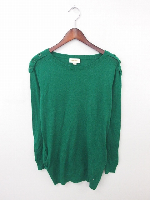 中古 ディーゼル Diesel ニット セーター 無地 シンプル 薄手 長袖 Xs