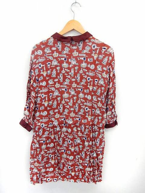 中古 アイアムアイ I Am I ワンピース 長袖 膝丈 総柄 丸襟 バックジップ ペチコート付き F レッド St59の通販はau Pay マーケット ブランド古着のベクトル 商品ロットナンバー