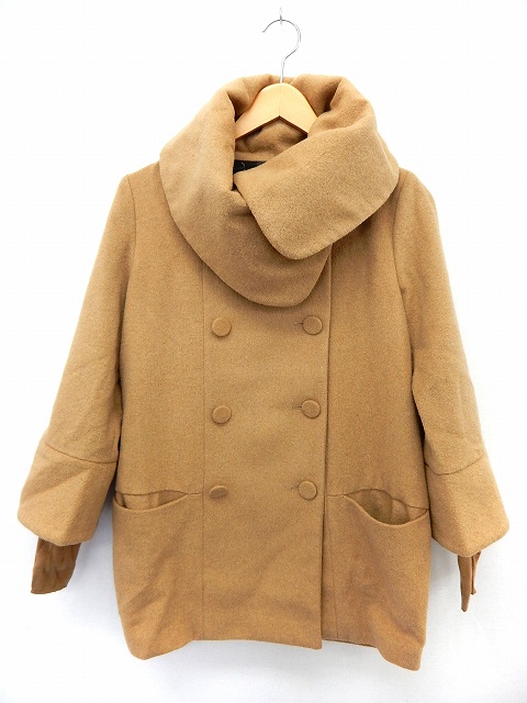 中古 スライ Sly コート アウター ビッグカラーコート リブ袖 ポケット ウール混 1 茶 ブラウン St30 レディースの通販はau Pay マーケット ブランド古着のベクトル 商品ロットナンバー