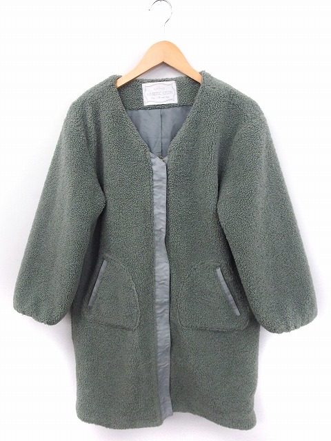 中古 マジェスティックレゴン Majestic Legon コート アウター ボア ノーカラー ジップ M 緑 Ft1 レディースの通販はau Pay マーケット ブランド古着のベクトル 商品ロットナンバー