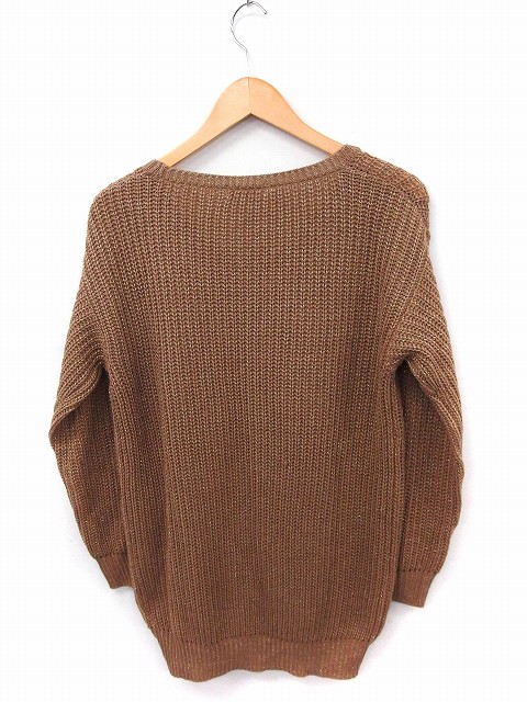 中古 グレイル Grl ワンピース ニット ラメ混 丸首 長袖 ミニ F ブラウン 茶 Ft13 レディースの通販はau Pay マーケット ブランド古着のベクトル 商品ロットナンバー