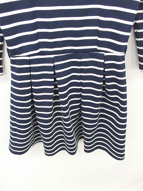 中古 ワンウェイ One Way ワンピース ひざ丈 ボーダー フレア 丸首 七分袖 S ネイビー ホワイト 紺 白 Tt36の通販はau Pay マーケット ブランド古着のベクトル 商品ロットナンバー