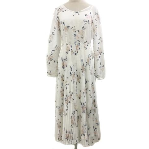 中古 リエンダ Rienda ワンピース ロング プリーツ 花柄 インナー付き 長袖 s 白 青 ホワイト ブルーの通販はau Pay マーケット ブランド古着のベクトル 商品ロットナンバー