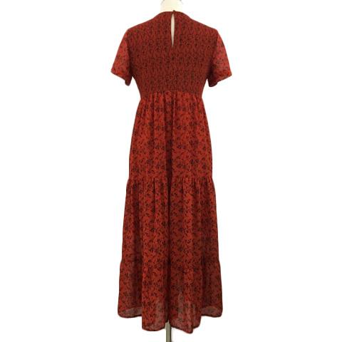中古 ザラ Zara ワンピース フレア ロング 半袖 切替 花柄 Usa L オレンジ 黒 ブラック レディースの通販はau Pay マーケット ブランド古着のベクトル 商品ロットナンバー