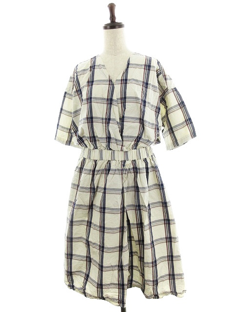 中古 アーバンリサーチ ドアーズ Urban Research Doors ワンピース ミモレ丈 五分袖 チェック One 白 レディースの通販はau Pay マーケット ブランド古着のベクトル 商品ロットナンバー