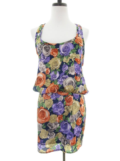 中古 エモダ Emoda ワンピース チュニック ノースリーブ 花柄 S 紺 ネイビー M2 レディースの通販はau Pay マーケット ブランド古着のベクトル 商品ロットナンバー