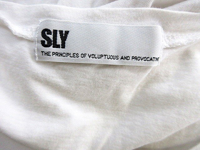 中古 スライ Sly Tシャツ カットソー ノースリーブ 1 白 ホワイト