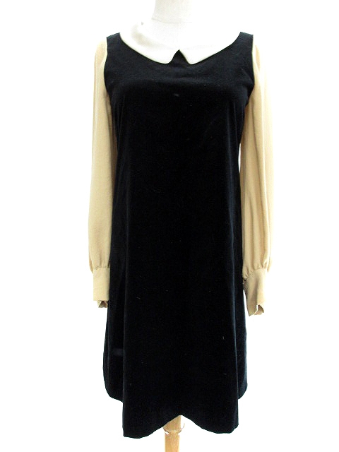 中古 ジュエルチェンジズ Jewel Changes アローズ ワンピース ミニ 長袖 ベロア 36 黒 ブラック m レディースの通販はau Wowma ワウマ ブランド古着のベクトル 商品ロットナンバー