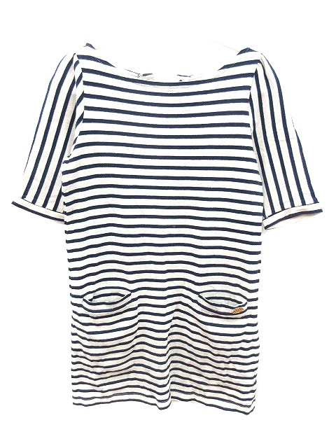 中古 アーノルドパーマー ワンピース フレア ミニ カットソー Uネック 五分袖 ボーダー リボン 1 白 ホワイト レディースの通販はau Pay マーケット ブランド古着のベクトル 商品ロットナンバー