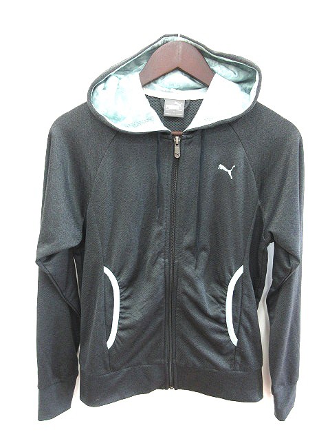 中古 プーマ Puma パーカー カットソー 長袖 ジップアップ フード M