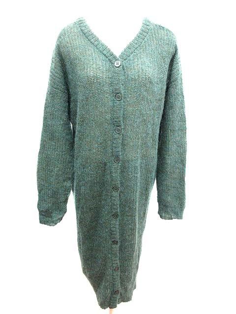 中古 ケイビーエフ Kbf アーバンリサーチ ワンピース ニット ひざ丈 Vネック モヘヤ混 長袖 One 緑 Yk レディースの通販はau Wowma ワウマ ブランド古着のベクトル 商品ロットナンバー