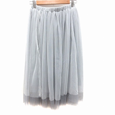 中古 クリア Clear チュールスカート フレア ロング レース M グレー Ct レディースの通販はau Pay マーケット ブランド 古着のベクトル 商品ロットナンバー