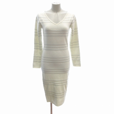 中古 リエンダ Rienda ニットワンピース タイト ロング 長袖 ライン F 白 ホワイト Ct レディースの通販はau Pay マーケット ブランド古着のベクトル 商品ロットナンバー