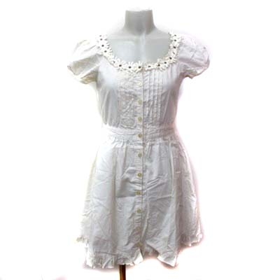 中古 レストローズ L Est Rose ミニワンピース 半袖 ワッペン 2 白 オフホワイト Yi レディースの通販はau Pay マーケット ブランド古着のベクトル 商品ロットナンバー