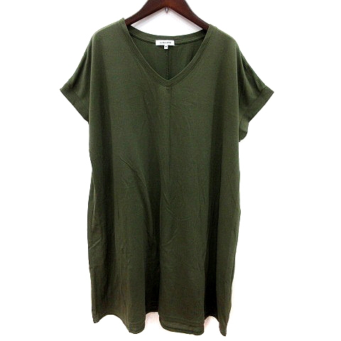 中古 グローバルワーク Global Work ワンピース ひざ丈 Vネック フレンチスリーブ M カーキ Ms レディースの通販はau Pay マーケット ブランド古着のベクトル 商品ロットナンバー