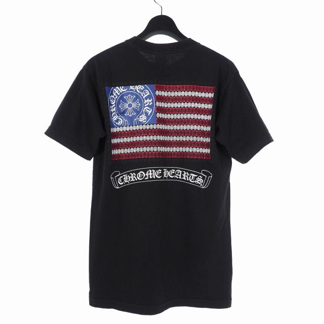 ショッピング安い クロムハーツ Chrome Hearts 星条旗 プリント ロゴ ポケット Tシャツ カットソー スクロールラベル ダガー 純正販促 Triplex Ee