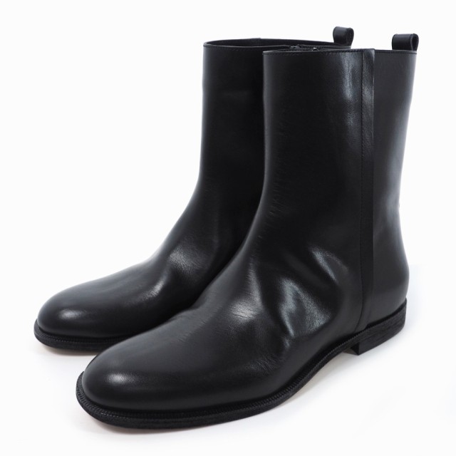 【中古】未使用品 メゾンマルジェラ Maison Margiela 20AW サイドジップ レザー アンクルブーツ ショートブーツ 41 黒