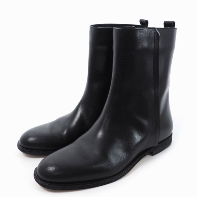 【中古】未使用品 メゾンマルジェラ Maison Margiela 20AW サイドジップ レザー アンクルブーツ ショートブーツ 42 黒