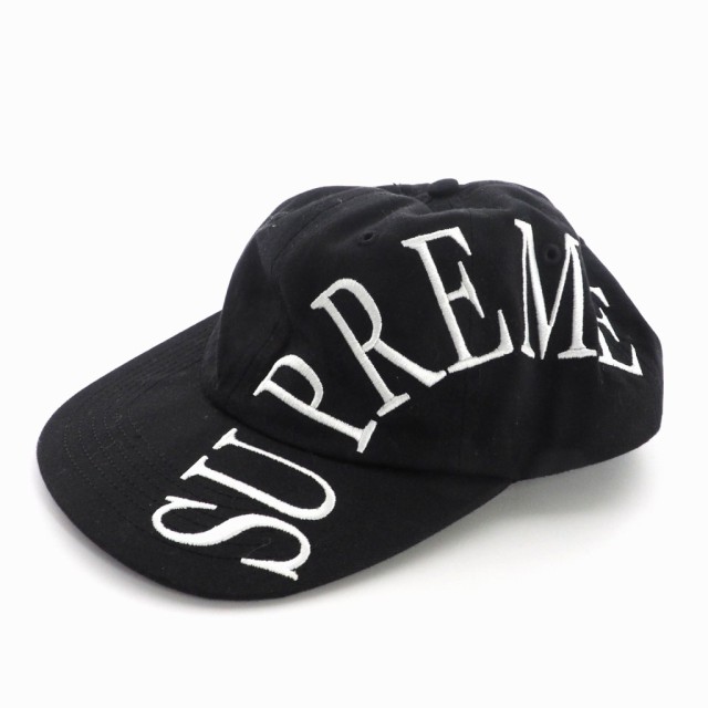 【中古】シュプリーム SUPREME 18SS Side Arc 6-Panel サイド アーチ 6 ロゴ キャップ 帽子 F 黒 ブラック